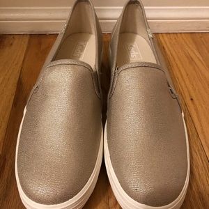 Keds Triple Decker Gold Slip Ons